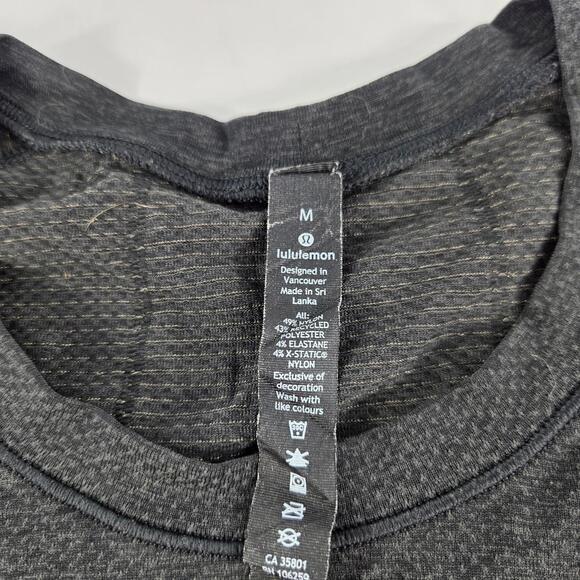 Lululemon Metal Vent Tech Short-Sleeve Shirt Size M Gray Gym Workout T-Shirt - Picture 7 of 11